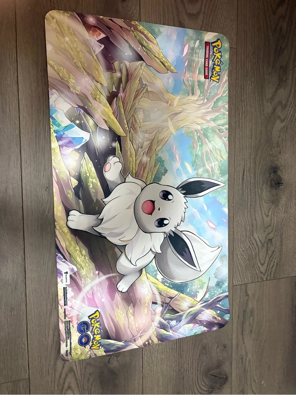 Pokemon GO Eevee Playmat Radiant/Shiny Eevee Standard Size Trading Card Game